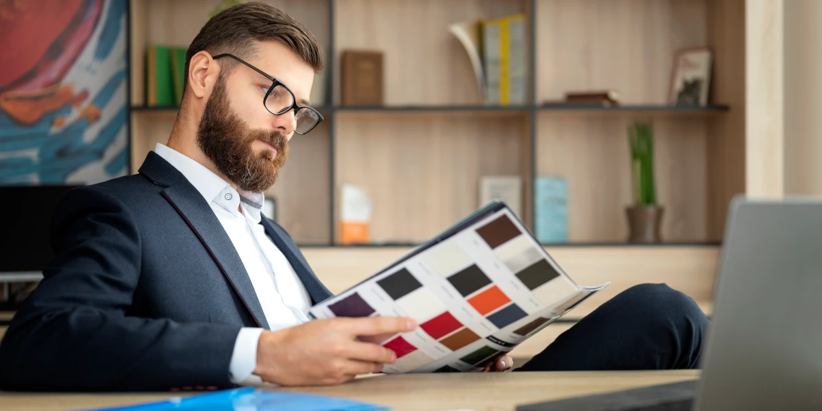 Man reading book